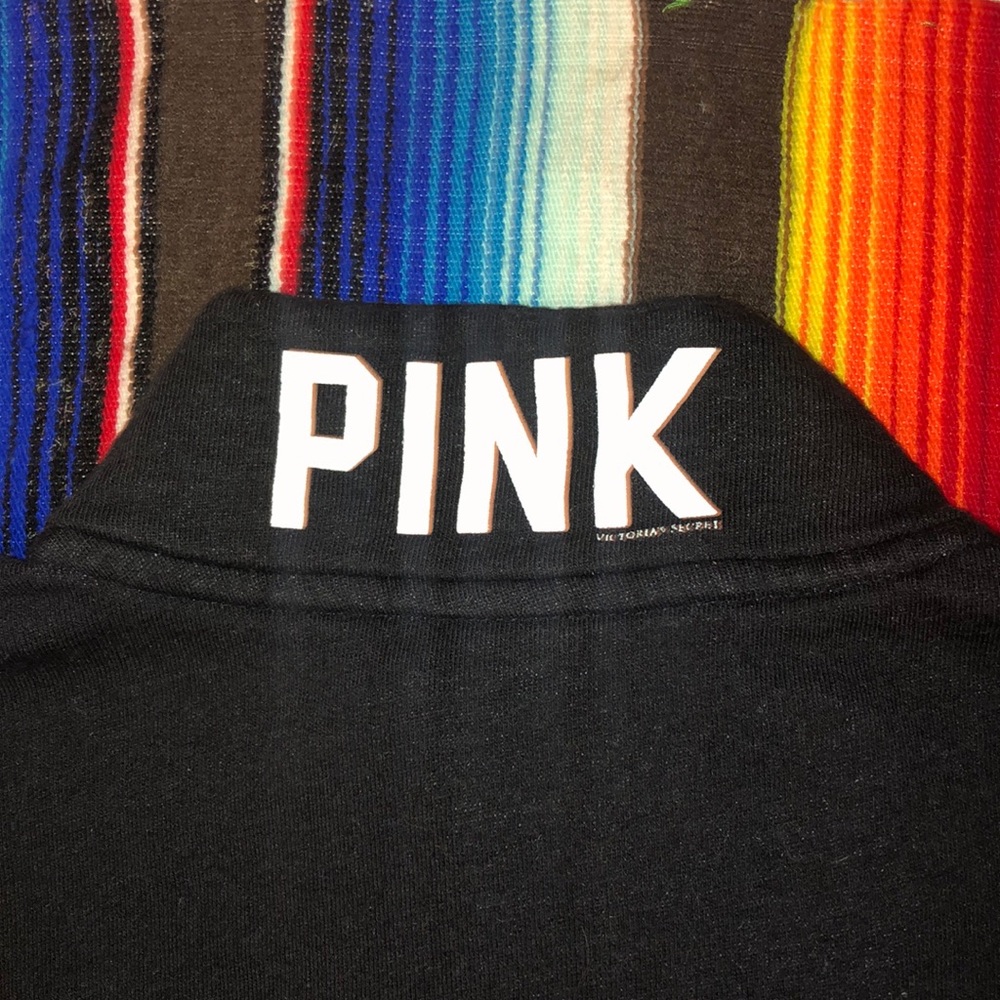 PINK Victoria’s Secret QuarterZip Black Sweatshirt - Picture 5 of 5